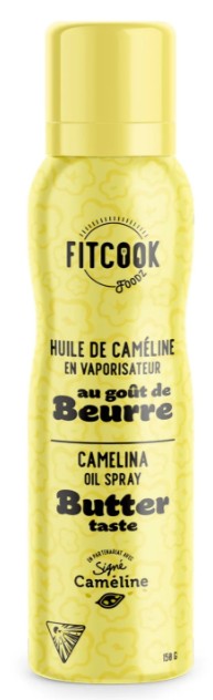 Fitcook - Huile de Caméline en vaporisateur au gout de beurre - 150g